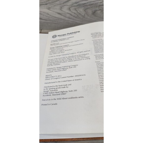 Wild Game Cookbook Wild about Venison Stoeger Publishing World Class Recipes ‘02 - Picture 6 of 10